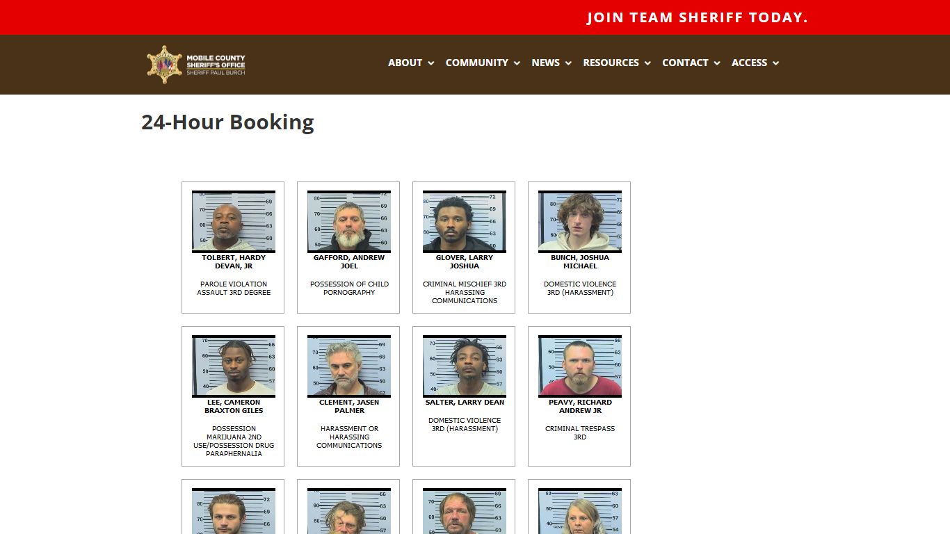 24-Hour Booking | Mobile County Sheriff's Office